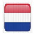thumbnail image 2 of Ambesonne Dutch Shower Curtain, Holland Flag as Square Shape, 69"Wx70"L, Dark Pink Cobalt Blue, 2 of 4