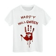 thumbnail image 4 of Gubotare Toddler Girl Halloween Shirt Cutest Pumpkin in The Patch T-Shirt Pumpkin Graphic Short Sleeve Tee Tops Toddler Girl Halloween Tee (White,6-7 Years), 4 of 5