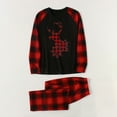 thumbnail image 2 of jsaierl Matching Family Pajamas Sets Christmas PJ's with Deer Printed Tee and Plaid Bottom Loungewear, 2 of 8