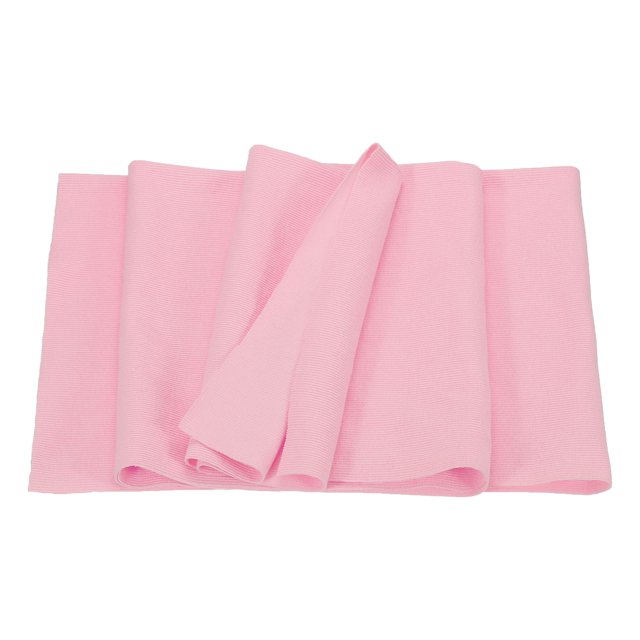 Cinta de puño elástico acanalado de tela de algodón Uxcell para costura Rosa 47"x20"