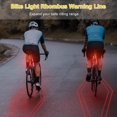 thumbnail image 3 of Luz trasera de bicicleta recargable, luces traseras LED rojas para bicicleta, 6 modos de luz, luz trasera láser para bicicleta, luz de advertencia de seguridad para ciclismo, 3 of 5