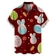 thumbnail image 2 of Camisas hawaianas con estampado 3D de conejos y huevos de Pascua para hombre, ropa de playa para mujer, camisetas kawaii para niños, blusas con botones, 2 of 5