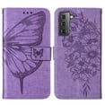 thumbnail image 6 of Dteck Samsung S21 Plus Wallet Case, Magnetic Closure Flip PU Leather Wrist Strap Credit Card Holder Slots With Kickstand Butterfly Patterned Shockproof Cover For Samsung Galaxy S21 Plus, Lightpurple, 6 of 11