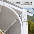 thumbnail image 7 of INTER HUT 11 x 11 Outdoor Steel Pergola with Canopy for Garden, Patio, Backyard, 7 of 7