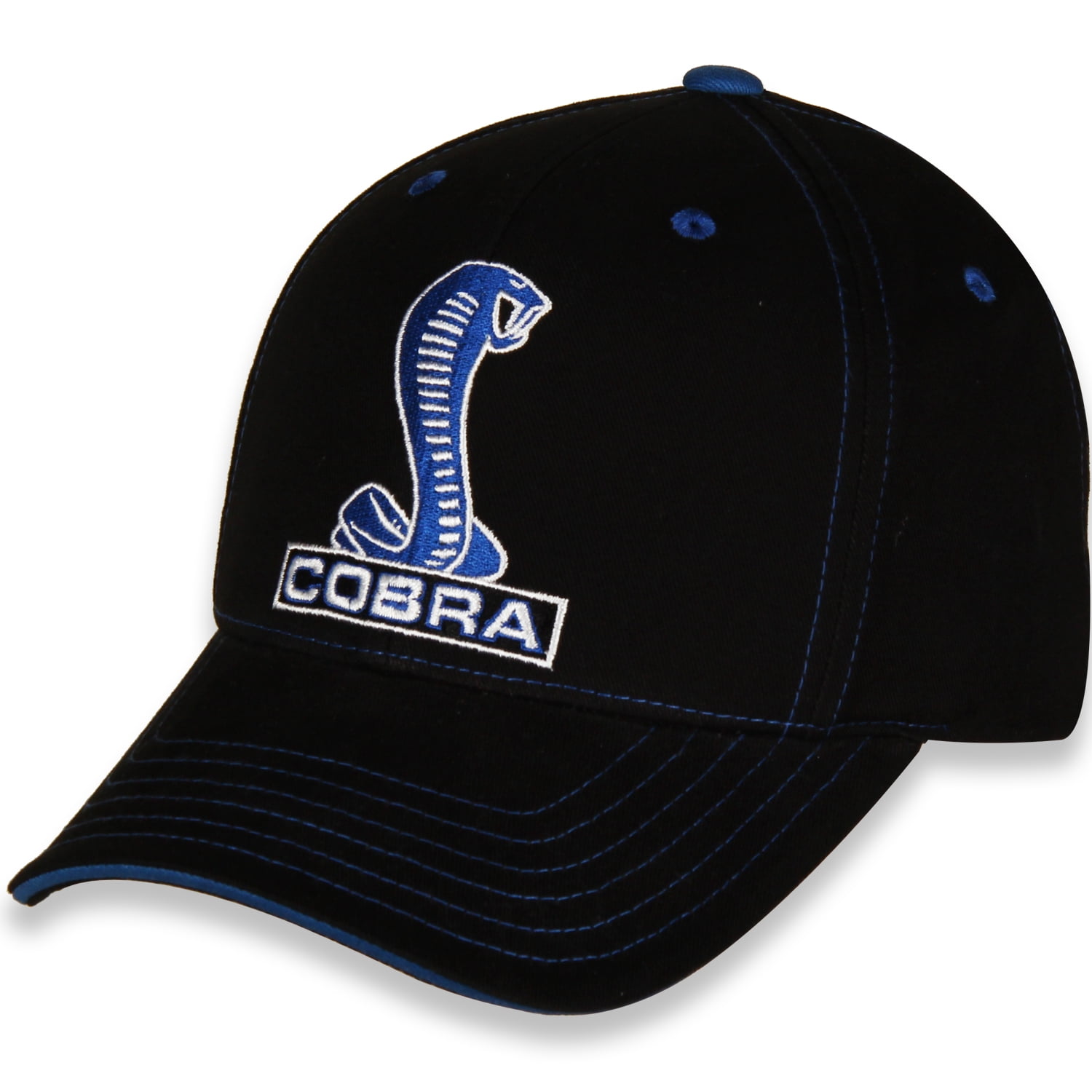 Ford Mustang Cobra Black and Blue Cotton Hat - Adult
