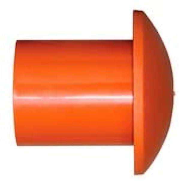Bag of 25Pack 3 to 8 Plastic Orange Rebar Safety Caps
