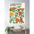 thumbnail image 2 of Flower Market In Bologna Poster Wall Art, Modern Wall Decor For Living Room Bedroom, 8x12 UNFRAMED, 2 of 3