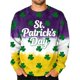 thumbnail image 1 of Camiseta de Cuello Tripulación para Hombres con Impresión Del Día de San Patricio, Manga Larga Superior sin Sombrero para el Uso Casual de Vacaciones, 1 of 9