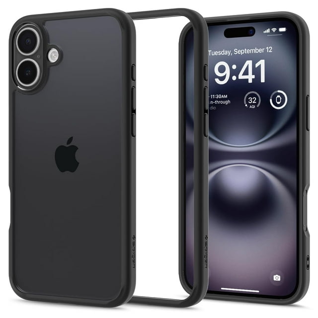 Carcasa Spigen Ultra Hybrid para iPhone 16 - Negro Mate