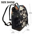 thumbnail image 2 of Sikiie Bow Flower Skull Women Genuine Leather Backpack Fashion Rucksack Daypack Leather Casual Travel Backpacks for Women, 2 of 4