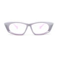 thumbnail image 2 of Womens Retro Sleek Beveled Thick Plastic Lustrous Squared Cat Eye Sunglasses Purple Pink - Purple, 2 of 4
