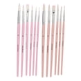 thumbnail image 1 of Nylon Paint Brush Watercolor Paint Brushes Paint Brushes For Acrylic Painting Watercolor Brush Set 12pcs Nylon Paint Brush Washable Cleanable Nylon Wool Material Different Colors, 1 of 8