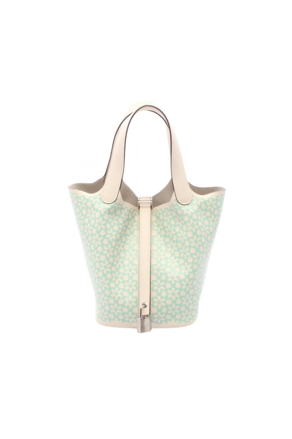 Pre-Owned Hermes Picotin Lock PM Lucky Daisy Handbag, Leather, Calfskin (Cowhide), Veau Swift,...