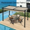 thumbnail image 2 of 10x10 Ft Retractable Pergola Sun-shelter Replacement Canopy, Canopy Top Cover Fabric with Waterproof UV, for Outdoor Patios, Decks, Khaki, 2 of 6