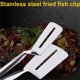 thumbnail image 3 of Tensor 2Pcs Stainless Steel Steak Fry Fish Cooking Tongs with Double-Sided Spatula for BBQ Pizza and Sandwiches JASKFLY, 3 of 8
