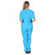 thumbnail image 2 of Uniforme médico ZHAOCHENG para mujer y hombre conjunto de camiseta y pantalones talla S azul cielo, 2 of 5