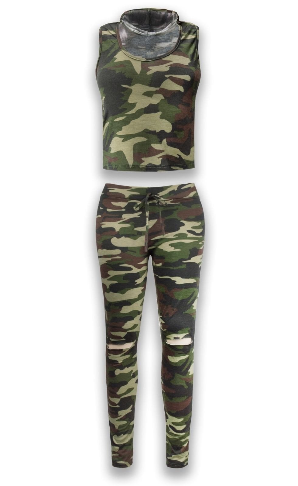 ripped camo joggers