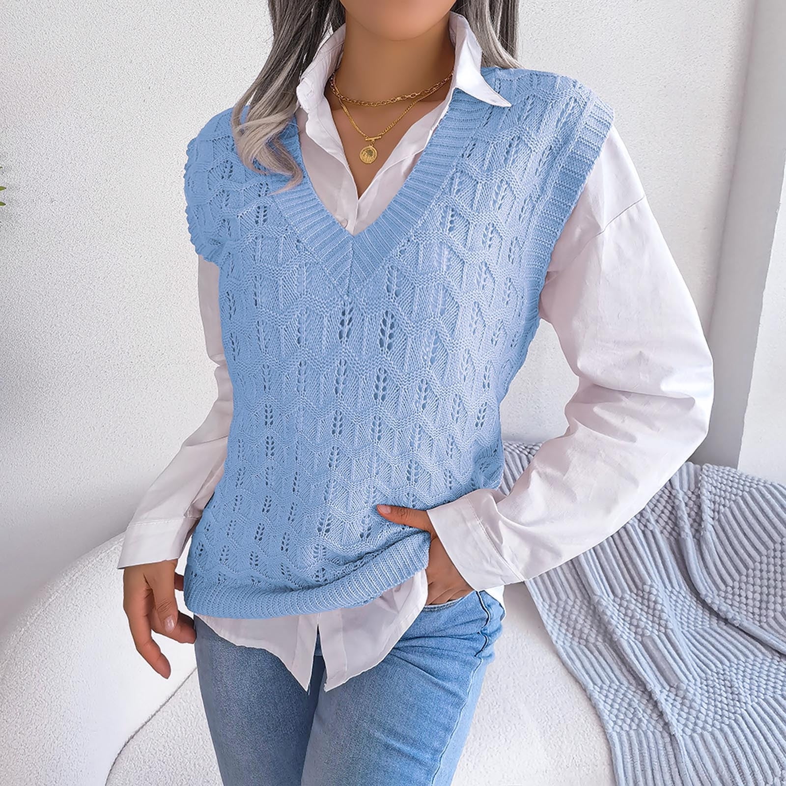美品 AURALEE SUPER HARD TWIST V-NECK VEST 61Vu4RcoO-L._AC_SL1001_.jpg