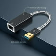 thumbnail image 2 of USB Ethernet Adapter, CableCreation USB 3.0 To 10/100/1000 Gigabit Wired LAN Network Adapter Compatible for Windows, MacBook, MacOS, Mac Pro Mini, Laptop, PC and More, 2 of 6