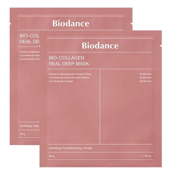 Mascarilla facial Biodance Bio Collagen Real Deep 35 ml x2
