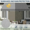 thumbnail image 6 of GVN Retractable Awning,Outdoor Sun Shade,118.1"D x 47.2"W x(78.7 -118.1)"H Retractable Awning Grey, 6 of 12