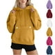thumbnail image 1 of Chaqueta deportiva,Sudadera con capucha y botones para mujer, cuello en V, manga larga, poliéster, ropa deportiva informal, sopatenor, 1 of 9