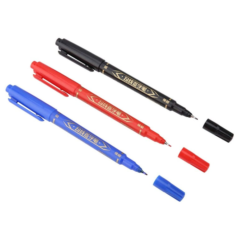 Cheap 3pcs Oil ink Permanent Marker pen Waterproof Black Blue Red
