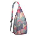 thumbnail image 1 of Pop Art Sling Backpack - Colorful Abstract Psychedelic Pattern Shoulder Bag, Fashionable Lightweight Pack, 1 of 4