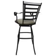thumbnail image 3 of Outdoor/Indoor Pub Set - Jenna 30" Stool with Arms - Knobbly Taupe-Black Frame, 3 of 3