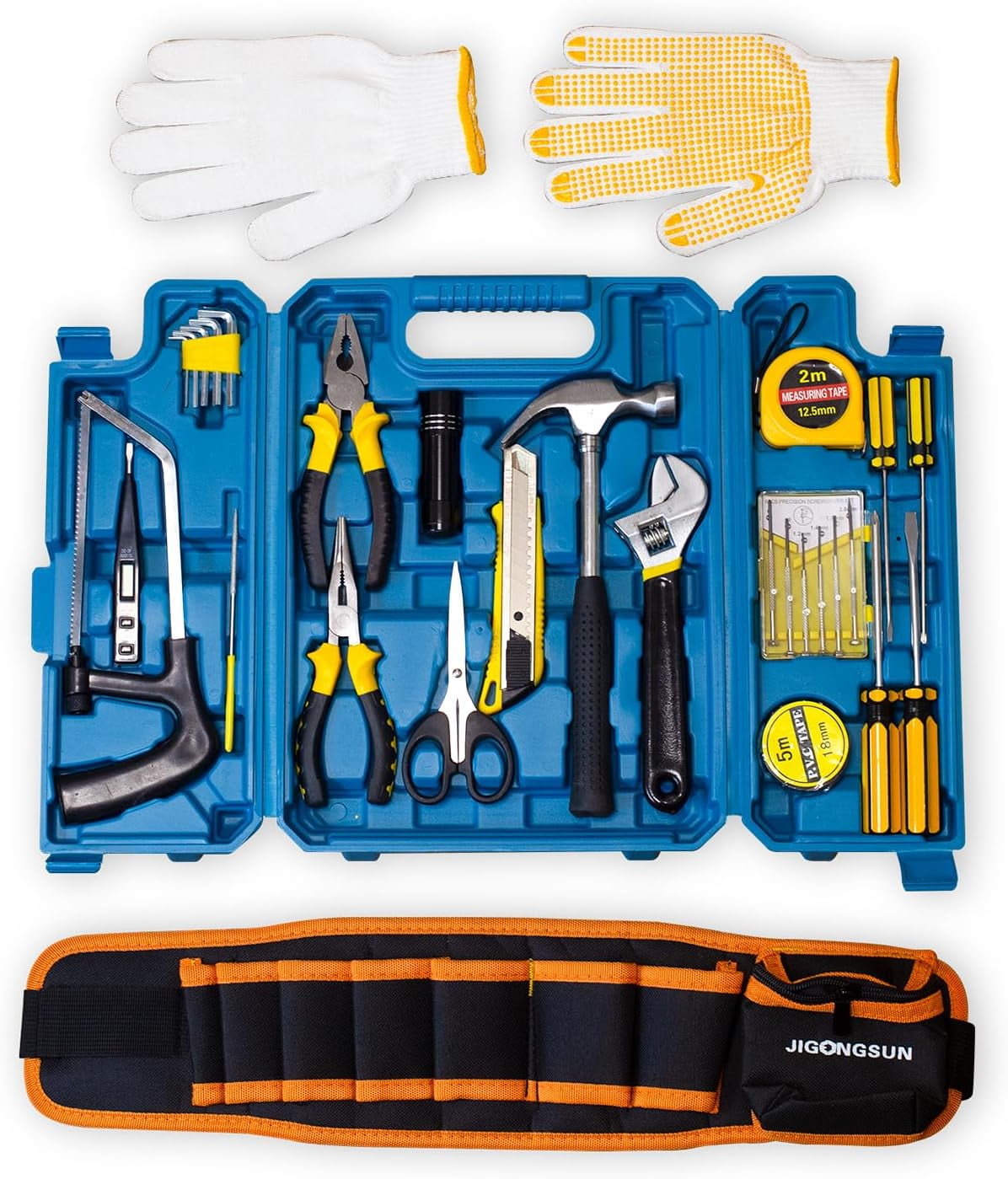 Worx 42-Piece Hand Tool Set with Screwdriver, Hammer, Pliers