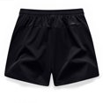 thumbnail image 6 of Jinhomg Beach Short Pants for Men Big and Tall Comfy Elastic Drawstring Waist Shorts Lightweight Breathable Summer Vacation Shorts with Zip Pockets Black XXXXL, 6 of 9