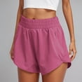 thumbnail image 2 of Women's Summer Athletic Running Shorts with Side Zipper Pockets Elastic Waist High Slit Casual Workout Gym Sports Daily Wear Outfit, 2 of 5