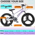 thumbnail image 4 of Bicicleta de montaña de niños de 20 pulgadas, bicicleta juvenil de 7 velocidades con marco de aleación de magnesio y ruedas de una sola pieza, bicicleta de niños ligera para niños y niñas Edades 8-12, 4 of 5