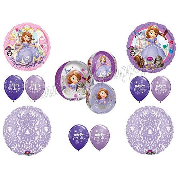 SOFIA the FIRST LILAC TAPESTRY Birthday party Balloons Decoration Supplies 1st by Anagram