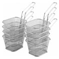 thumbnail image 1 of Stainless Steel Mini Fry Baskets, Practical Basket For Cooking And Serving, Easy To Use And Clean, Wire Handle For Convenient Storage, 1 of 5