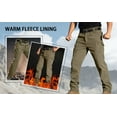 thumbnail image 5 of Chiccall Cargo Pants for Men with Fleece Lining Soft Waterproof Ripstop Work Pants Outdoor Ski Hiking Pants Multiple Pockets, 5 of 6