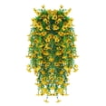 thumbnail image 2 of Yellow Rose Garland,Faux Roses,Artificial Flowers for Outdoors,Faux Silk Violet Uv Resistant Look Real Trailing Vines for Outside Home Planter Porch Patio, 2 of 9