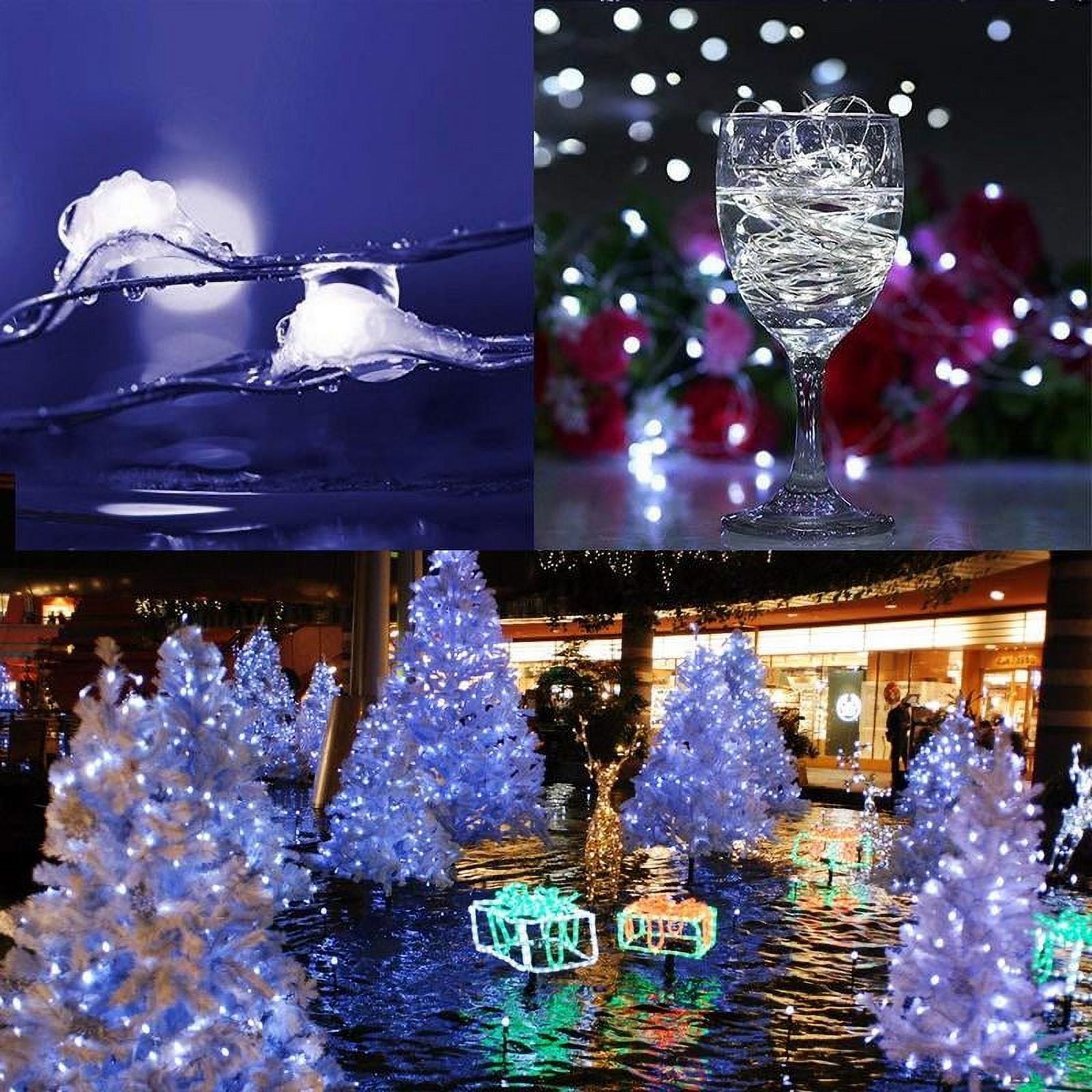 (4 pack) Qishi 33 feet Solar Powered 8 Modes Waterproof LED Fairy Lights,100LED