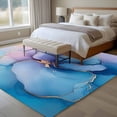 thumbnail image 5 of 8x10 Washable Area Rug, Marble Texture Non-Slip Extra Large Rectangle Rug for Living Room Bedroom, Abstract Colorful Pink Blue Gold Modern Indoor Floor Mat for Home Decor, 5 of 9