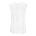 thumbnail image 5 of Women Eyelet Tanks Fashion Curved Neck Tops Casual Sleeveless Pullover Blouses Summer Solid Shirt, 5 of 6