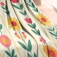 thumbnail image 3 of Pioneer Flower Floral Print Pattern Blanket,Comfortable Soft Lamb Wool Throw Blanket,All Season,Warm Lightweight Blankets for Sofa Bed Couch Living Room Chair,30"x40", 3 of 4
