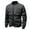 Black, variant on Letter Embroidery Bomber Jacket, Men's Lightweight Windproof Jacket Grey XXL