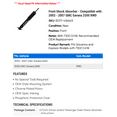 thumbnail image 2 of Front Shock Absorber - Compatible with 2003 - 2007 GMC Savana 2500 RWD 2004 2005 2006, 2 of 2