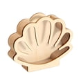 thumbnail image 2 of Dserhfy Wooden Shell Display Case Handcrafted Rustic Sea Shell Shadow Box Seashell Shaped Storage Display Box Home Office Desktop Decoration, 2 of 8