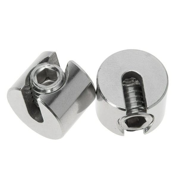 2pcs Steel Wire Rope Fixation Clip Slotted Grub Steel Wire Rope Fittings  Clip 