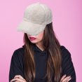 thumbnail image 5 of Gorra de béisbol de invierno para mujer Lana de cordero Color sólido Gorra de béisbol cálida para viajes al aire libre, 5 of 5