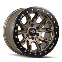 DIRTY LIFE DT-1-9303 17X9 8X165.1 -12ET 130.8CB SATIN GOLD W/SIMULATED RING