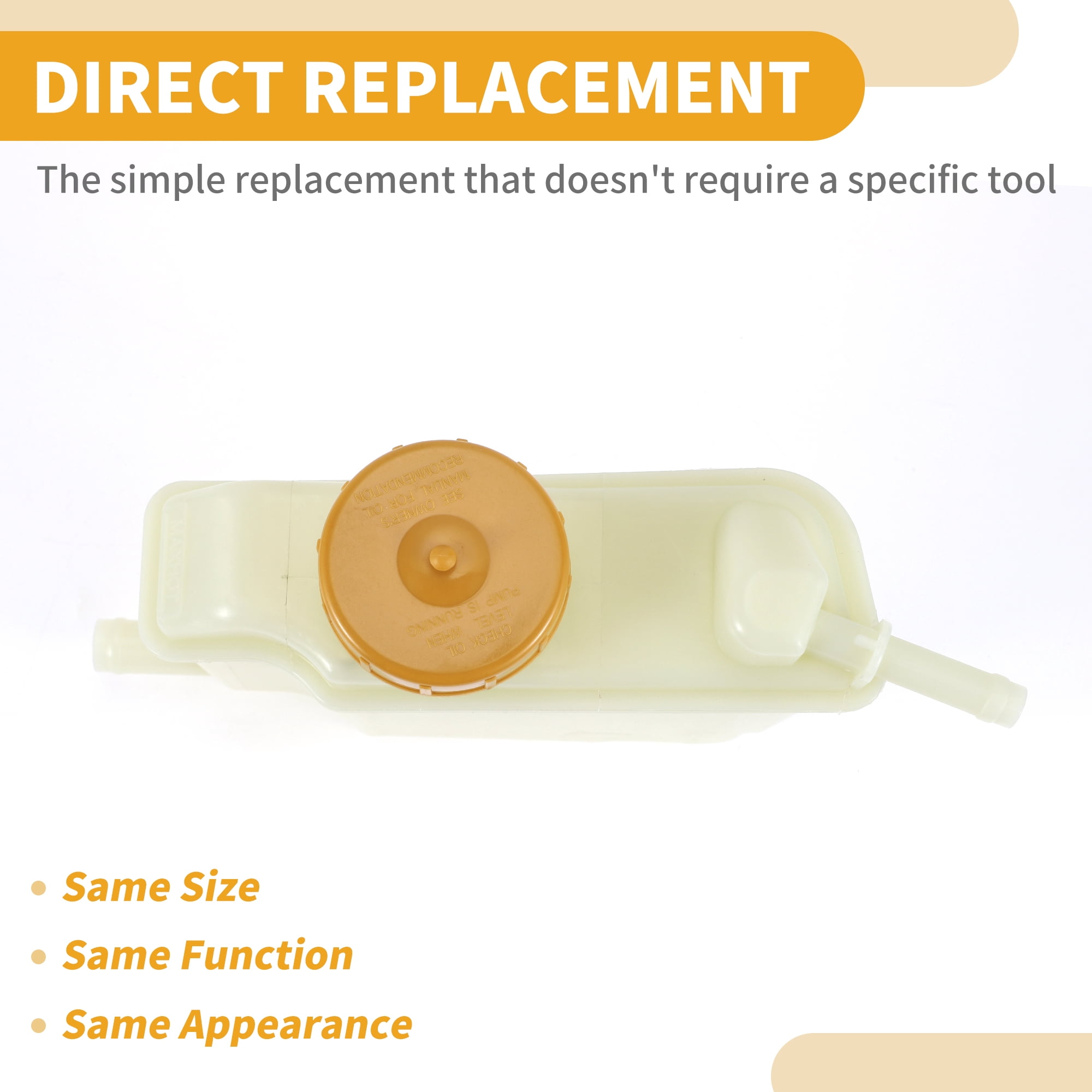 Unique Bargains Power Steering Reservoir for Ford Escort 1993-1999 Plastic Beige