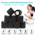 thumbnail image 4 of BCOOSS Self Adhering Elastic Bandage Wrap 12 Pack Cohesive Bandage Tape for Sports Knee Wrist 2 Inch Black, 4 of 7
