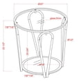 thumbnail image 7 of Gables 1-Shelf Metal Round End Table, Chrome and Clear, 7 of 7